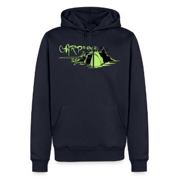 Carp maniac - Men’s Premium Organic Hoodie - navy - Front - Nico (187cm)
