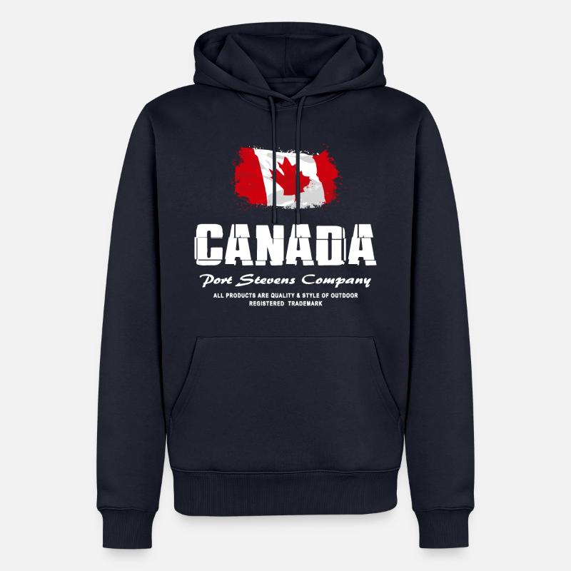 Maple Leaf - Canada Flag - Männer Premium Bio Hoodie - Navy