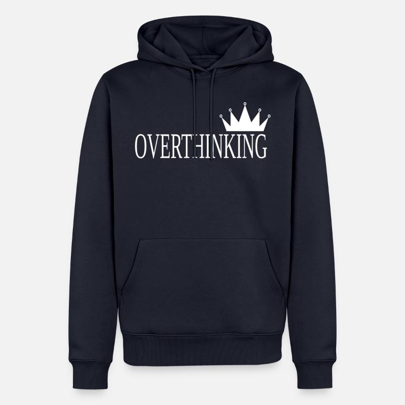 OVERTHINKING - Männer Premium Bio Hoodie - Navy