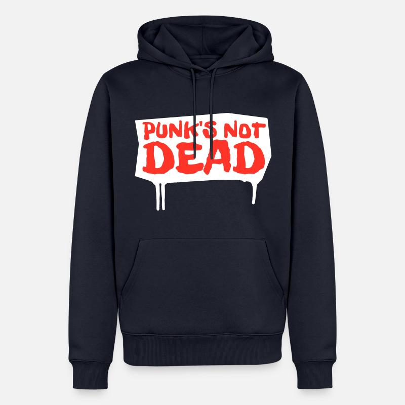 Les punks ne sont pas morts | édition rouge - Sweat à capuche Premium bio Homme - bleu marine