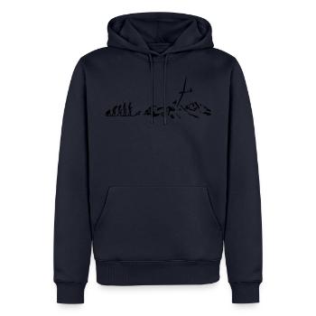evolution planeurs - Sweat à capuche Premium bio Homme - bleu marine - Devant - Nico (187cm)