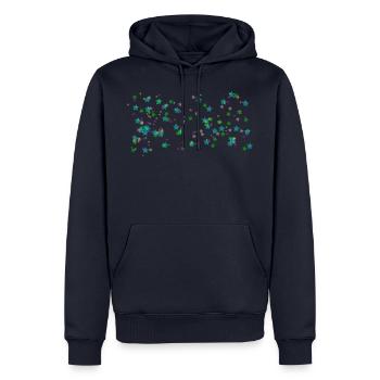 Sterne - Männer Premium Bio Hoodie - Navy - Vorne - Nico (187cm)