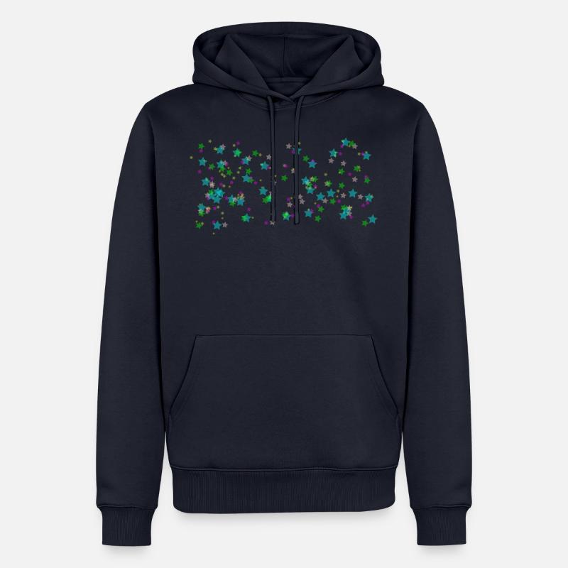 Sterne - Männer Premium Bio Hoodie - Navy