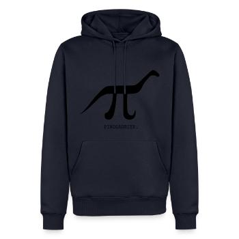 Pinosaurier - Männer Premium Bio Hoodie - Navy - Vorne - Nico (187cm)
