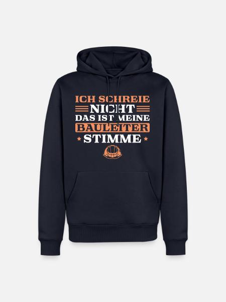 Bauleitung Hausbau Baustelle Bauleiter Geschenk - Männer Premium Bio Hoodie - Navy