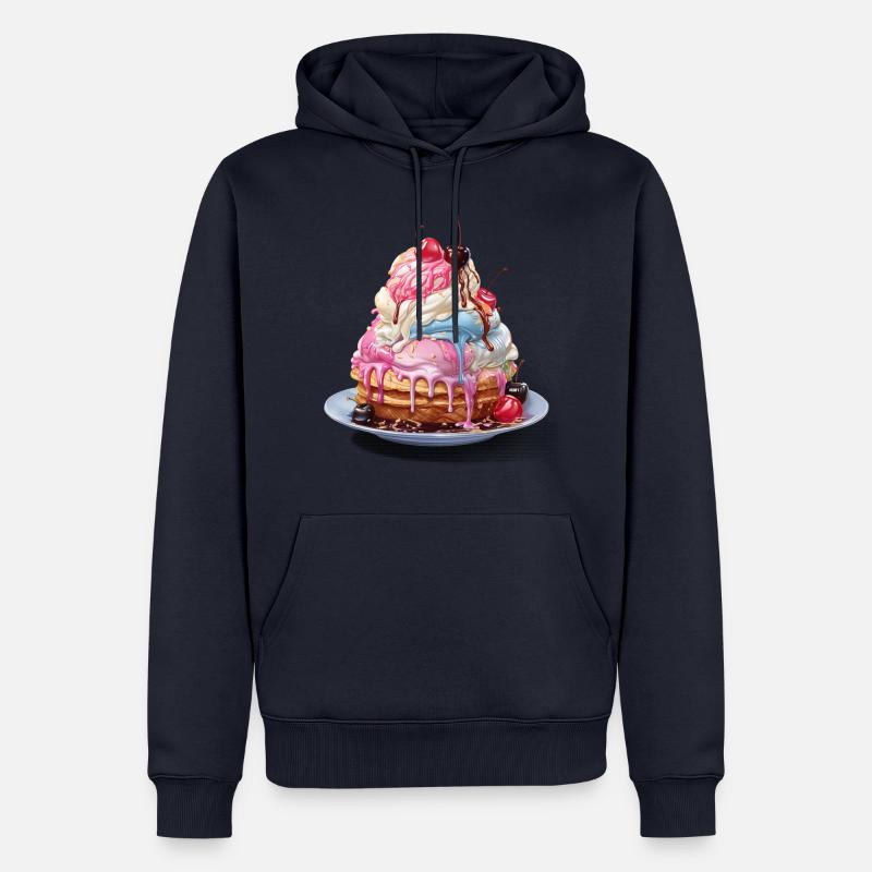 Glace - Sweat à capuche Premium bio Homme - bleu marine