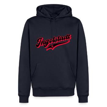 INGOLSTADT - Männer Premium Bio Hoodie - Navy - Vorne - Nico (187cm)