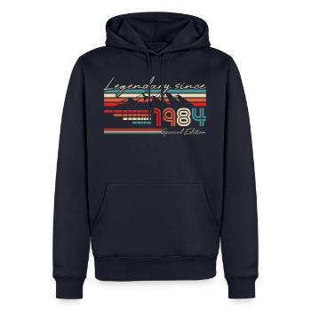 Berge Jahrgang 1984 Geburtstag Geschenk - Männer Premium Bio Hoodie - Navy - Vorne - Nico (187cm)