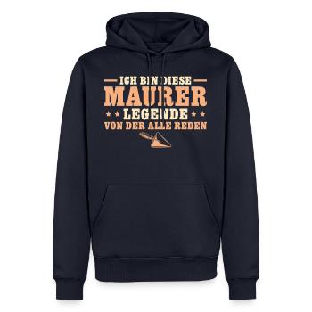 Maurer Legende Handwerker Maurermeister - Männer Premium Bio Hoodie - Navy - Vorne - Nico (187cm)