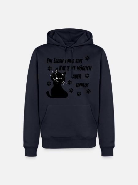 KATZE - KATZE - KATZE - KATZE - Männer Premium Bio Hoodie - Navy