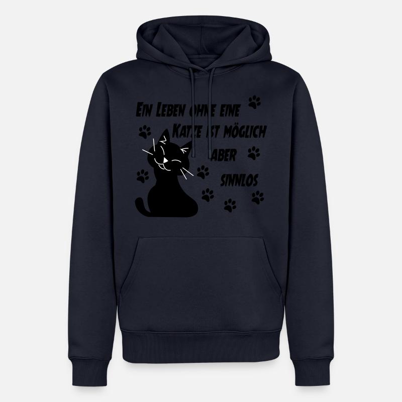 KATZE - KATZE - KATZE - KATZE - Männer Premium Bio Hoodie - Navy