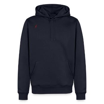 86 Planeur Planeur Pilote - Sweat à capuche Premium bio Homme - bleu marine - Devant - Nico (187cm)