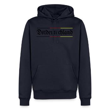 ostdeutschland ddr - Männer Premium Bio Hoodie - Navy - Vorne - Nico (187cm)