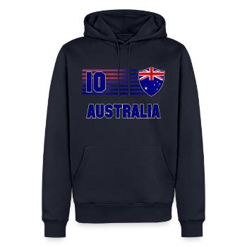 Australia Football Team - Men’s Premium Organic Hoodie - navy - Front - Nico (187cm)