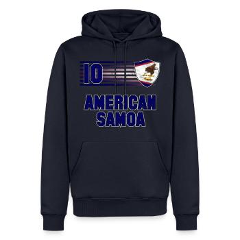 Équipe des Samoa américaines de football - Sweat à capuche Premium bio Homme - bleu marine - Devant - Nico (187cm)