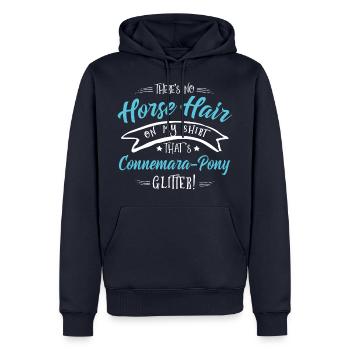 Glitter Connemara-Pony - Männer Premium Bio Hoodie - Navy - Vorne - Nico (187cm)