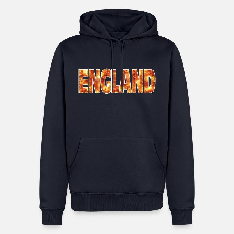 Angleterre - Sweat à capuche Premium bio Homme - bleu marine
