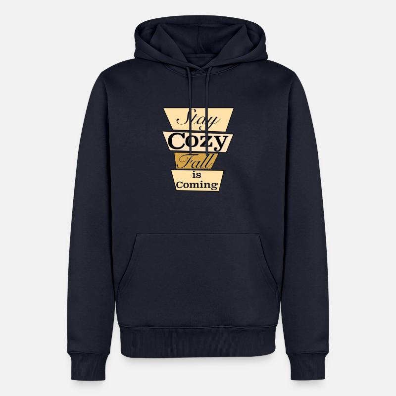 Pull d'automne Cosy Stay cosy - Sweat à capuche Premium bio Homme - bleu marine