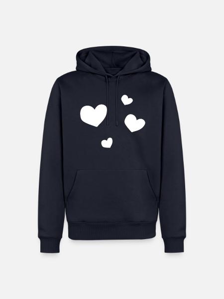four hearts - Men’s Premium Organic Hoodie - navy