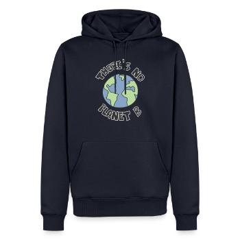 Protection du climat Changement climatique - Sweat à capuche Premium bio Homme - bleu marine - Devant - Nico (187cm)