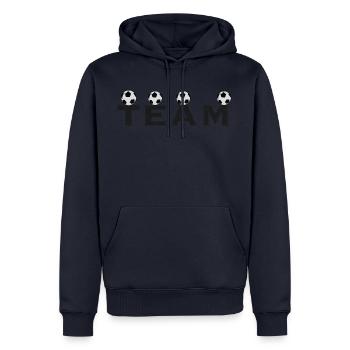 Team Fußball Sport - Männer Premium Bio Hoodie - Navy - Vorne - Nico (187cm)