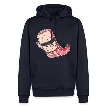 lustiges Sushi Superheld Motiv Geschenk - Männer Premium Bio Hoodie - Navy - Vorne - Nico (187cm)