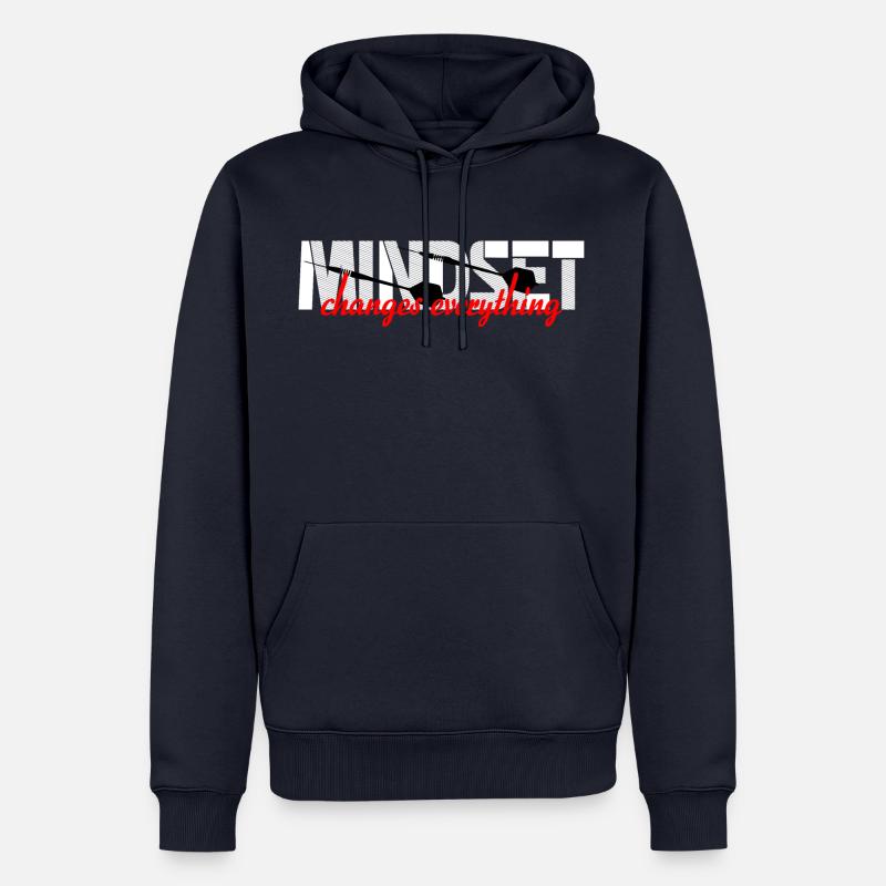 Mindset changes everything - Männer Premium Bio Hoodie - Navy