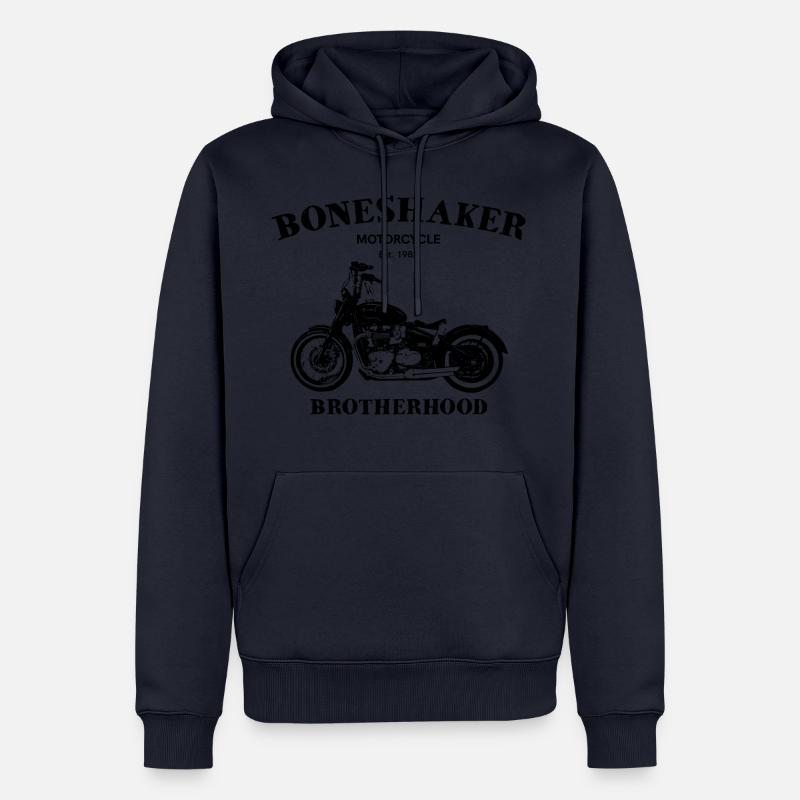 Boneshaker Brotherhood V1 - Männer Premium Bio Hoodie - Navy