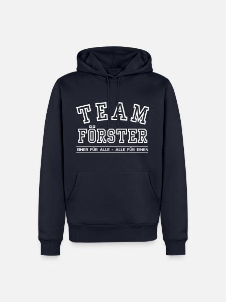 Team Förster Familie Nachname Einer für Alle - Männer Premium Bio Hoodie - Navy