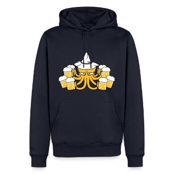 bier saufen trinken durst party feiern - Männer Premium Bio Hoodie - Navy - Vorne - Nico (187cm)