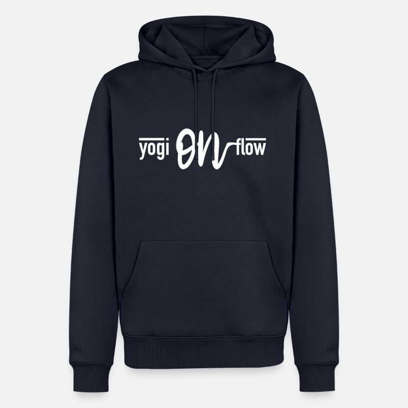yogi on flow - Männer Premium Bio Hoodie - Navy