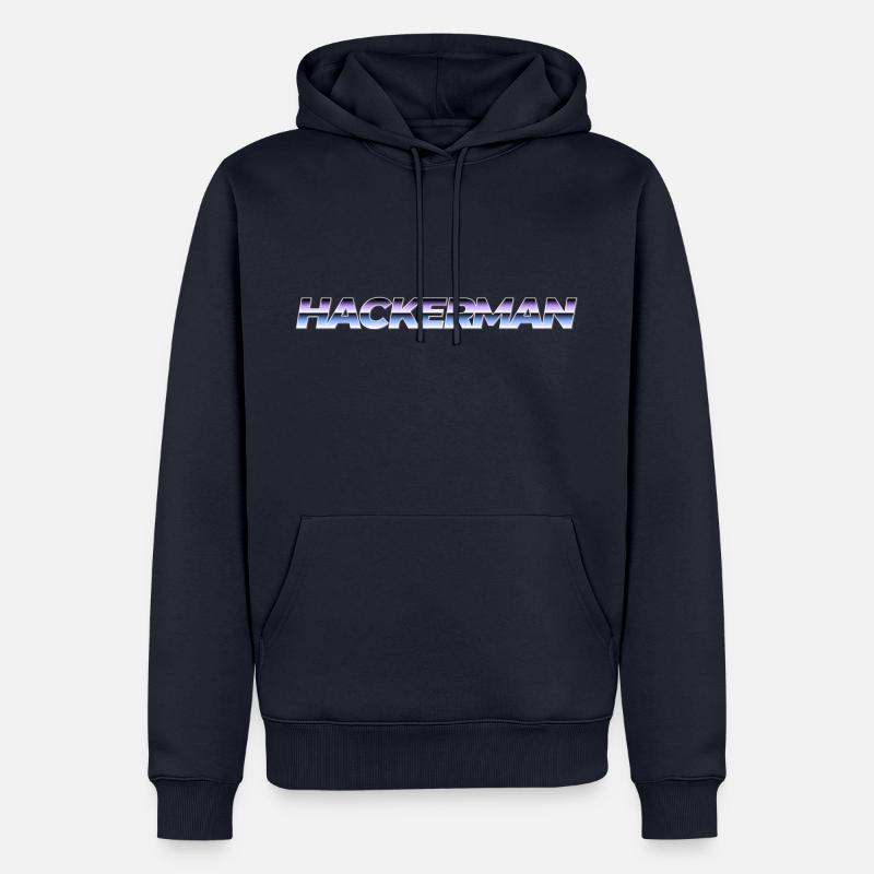 Hackerman - Männer Premium Bio Hoodie - Navy