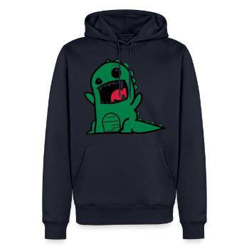 t-Rex - Men’s Premium Organic Hoodie - navy - Front - Nico (187cm)