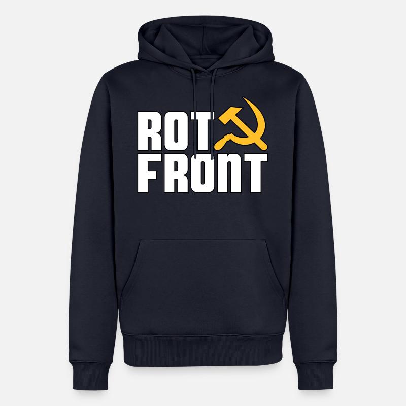 Rotfront II - Männer Premium Bio Hoodie - Navy