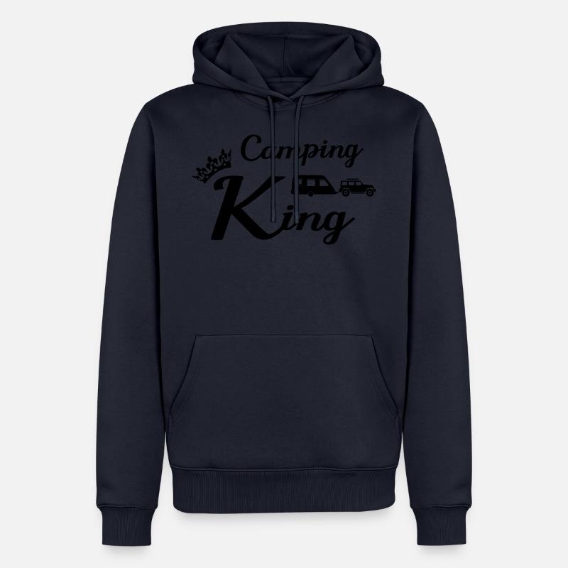 camping - Sweat à capuche Premium bio Homme - bleu marine