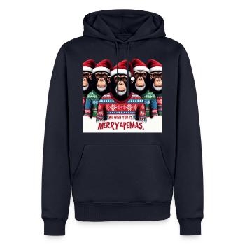 Ape Soda Season Greetings - Männer Premium Bio Hoodie - Navy - Vorne - Nico (187cm)