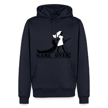 enterrement de vie de garçon et de jeune fille - Sweat à capuche Premium bio Homme - bleu marine - Devant - Nico (187cm)
