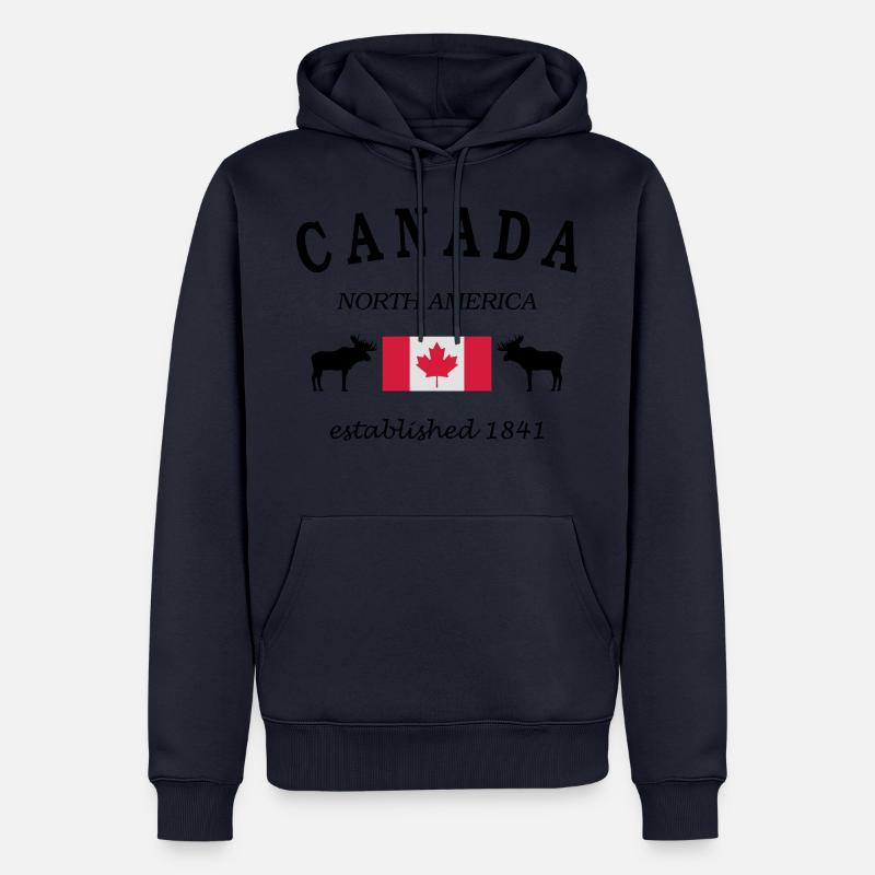 Canada - Männer Premium Bio Hoodie - Navy