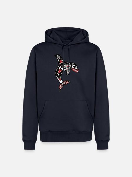 Orca Schwertwal Indianer Haida Kunst - Männer Premium Bio Hoodie - Navy