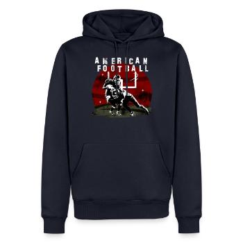 Football américain - Every Sack Counts - Sweat à capuche Premium bio Homme - bleu marine - Devant - Nico (187cm)