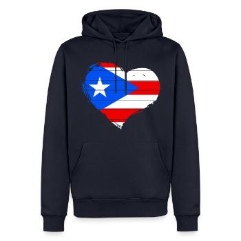 Puerto Rico - Männer Premium Bio Hoodie - Navy - Vorne - Nico (187cm)