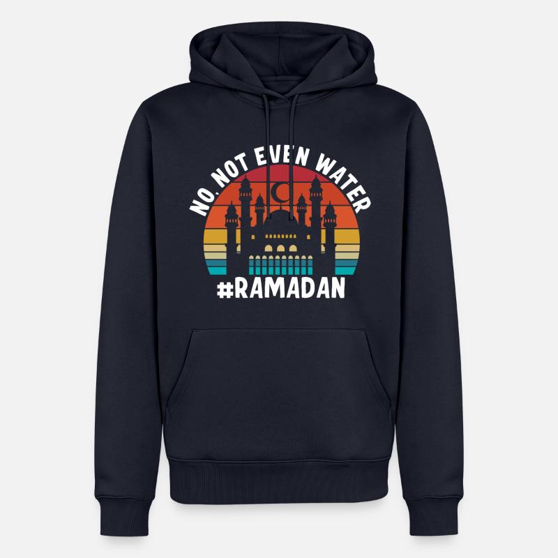 Nein nicht einmal Wasser Ramadan - Männer Premium Bio Hoodie - Navy