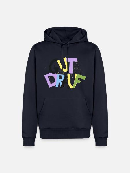 Gut drauf, Gute Laune, Positiv, Ja, Karneval, Gut - Männer Premium Bio Hoodie - Navy