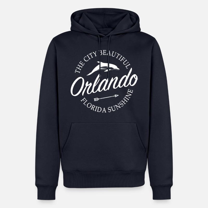 Orlando Floride - Sweat à capuche Premium bio Homme - bleu marine