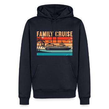 Familien Kreuzfahrt - Männer Premium Bio Hoodie - Navy - Vorne - Nico (187cm)