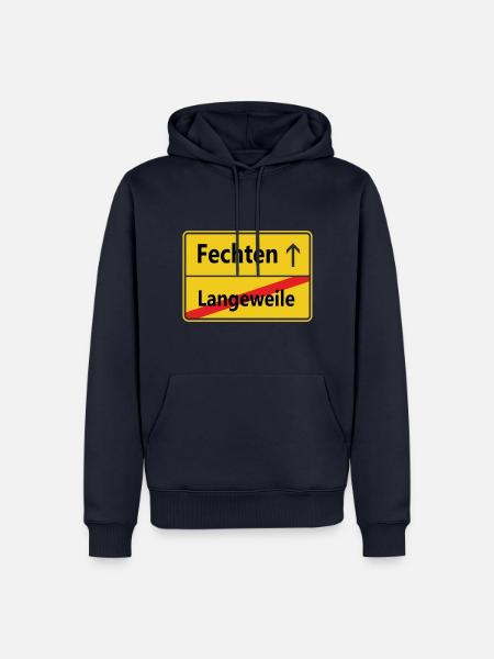 Langeweile? Fechten - Männer Premium Bio Hoodie - Navy