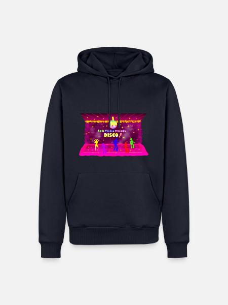 Disco, Pink, 80iger, Retro, Party, Old School - Männer Premium Bio Hoodie - Navy