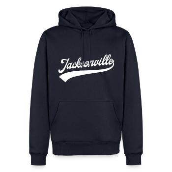 Jacksonville Florida - Männer Premium Bio Hoodie - Navy - Vorne - Nico (187cm)