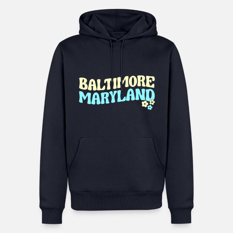 Baltimore - Männer Premium Bio Hoodie - Navy
