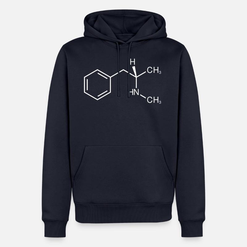 Crystal Meth Molekül Strukturformel - Männer Premium Bio Hoodie - Navy